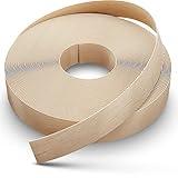 Dovetail Birch Edge Banding Wood Veneer Tape 50Ft 3/4 Inch Wide | Pre-Glued, Long Thin Real Wood Veneer Strips | Iron-on Wood Veneer Edging