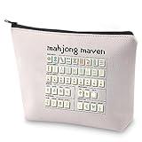 BLUPARK Chinese Mahjongg Cosmetic Bag Mahjong Lover Gift Mahjong Maven Makeup Bag Mahjong Player Gift (mahjong maven)