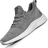 Feethit Mens Slip On Walking Shoes Blade Tennis Shoes Non Slip Running Shoes Lightweight Workout Shoes Breathable Mesh Fashion Sneakers Light Grey Size 10