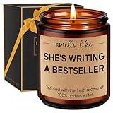 Miracu Candle, Writing Writer Gifts for Women, Creative Future Author Gifts for Writers, Christmas Cool Funny Presents for Book Novelist, Screenwriter, Aspiring Poet, Literature Literary Presents