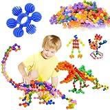 Kids Building Blocks STEM Toys, 120 PCS Plastic Gear Interlocking Sets That Bends - Safe Material - Toddler Educational Toy for Girls and Boys Aged 3+