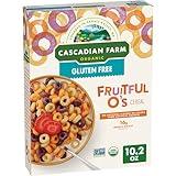 Cascadian Farm Organic Fruitful O's Breakfast Cereal, Gluten Free, Made With Whole Grain, 10.2 oz