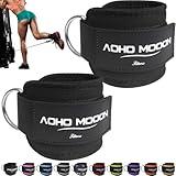 AOHO MOOON (Pair Comfortable Adjustable Ankle Straps for Cable Machines Women