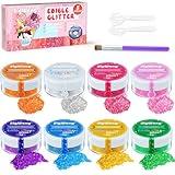 Edible Glitter Set, Sprinkles Edible Glitter for Drinks, 8 Colors Prism Powder Edible Glitter Dust for Wines, Beer, Cocktail, Strawberries, Cakes, Cupcakes, Chocolate - 3g/bottle (Christmas)