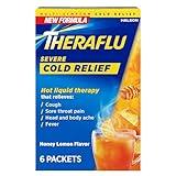 Theraflu Daytime Severe Cold Relief Powder, Honey Lemon​ Flavor, 6 Count