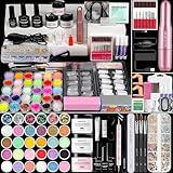 Morovan Acrylic Nail Kit for Beginners: Professional Nail Kit Set with Acrylic Powder Glitter Full Nail Starter Kit for Nail Extensions