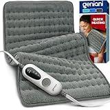 GENIANI Heating Pad for Back Pain & Cramps Relief, Auto Shut Off, Machine Washable, Moist Heat Pad for Neck & Shoulder 12’’×24’’