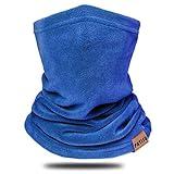 Kids Neck Warmer Gaiter Winter Fleece Face Neck Cover Balaclava Cold Weather Windproof Face Mask for Boys Girls Royal Blue