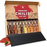 TIMBER TASTE® Spicy Chili Spice Gift Set for Men & Women [UP TO 1,200,000 SCOVILLE] | Womens & Mens Gifts - Chili Gift Set for Men | From Guajillo Chiles, Ancho Chiles to Carolina Reaper Chili Flakes