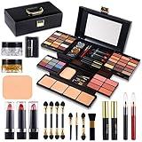 Professional Makeup Kit for Women Full Kit with Mirror 58 Colors All in One Make up Gift Set for Girls Included Eyeshadow,Compact Powder,Blusher,Lipstick,Eyebrow Pencil,Gitter Gel,Eyeliner,Mascara (N)