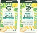 WHOLE FOODS MARKET Organic Mint Ginger Herbal Tea, 20 CT (Pack of 2)