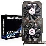 GPVHOSO RTX 2060 Super 8GB Graphics Card 256Bit GDDR6 Video Card with Ray Tracing, Dual Fans, PCI Express x 16 3.0 HDMI Display Port DVI, Supports Up to 8K for Office Creative Work PC Gaming