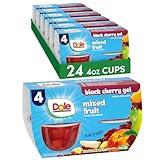 Dole Fruit Bowls Mixed Fruit in Black Cherry Flavored Gel, Back To School, Gluten Free Healthy Snack, 4.3 oz, 24 Total Cups