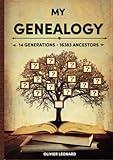 My genealogy - 14 generations - 16383 ancestors: Book to complete, 695 pages, 1 page per ancestor up to the 9th generation, 168 extension pages, Large Format