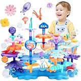 INKLAB Birthday Gifts for 3 4 5 6 7 Years Old Toddlers Girls Boys - 76PCS Marine Life Building Stacking Toys with Carry Box | STEM Preschool Educational Pretend Play | Learning Toys for Kids Age 3+