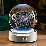 IFOLAINA 3D Solar System Crystal Ball Model Gift Space Astronomy Gift Planets Multicolor Universe Globe Ball Science Astrophysics Gift Night Light Kids Bedroom Adults Gift