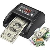 BISOFICE Mini UV Counterfeit Bill Detector Euro/USD/GBP Money Counter Automatic Money Detection by UV MG IR Image Paper Quality Size Thickness Suitable for Small Business (Euro/USD/GBP)