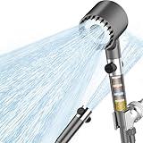 Filtered Shower Head with Handheld, High Pressure Shower Head 3 Spray Settings, One-Touch ON/OFF Switch for Pets and Child Shower, Reliable Shower Head Filter System Prevents Dry Skin & Damaged Hair
