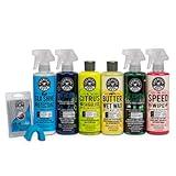 Chemical Guys Starter Car Care & Cleaning Kit, 7-Piece Detailing Kit with 6 Premium 16 oz Car Care Chemicals and Accessories for Washing, Waxing, and Interior Cleaning