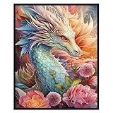 Science fiction Dragon Decorations - Sci Fi White Dragon Wall Decor - Gamer Girls Game Room Wall Decor, Mythical Creatures Fantasy Decor - Gaming Room Wall Art, Video Game Wall Decor, Gaming Posters