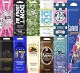 10 New Tanning Lotion Sample Packets, Gluten Free - Major Brands Bronzer & Intensifier - 10 Assorted Packets (11 Packets), All