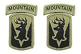 86th IBCT Infantry Brigade Combat Team OCP Patch with Mountain Tab (Military Issued)-Veteran Owned Business-2 Pack, green