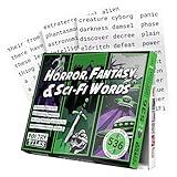 Poetry Tiles - Horror, Fantasy, SciFi Themed Word Magnets for Fridge - 536 Fridge Word Magnets Geek Gift Kit for Refrigerator Poems & Stories - .375" Tall Tiles - Spooky Gifts for Kids & Adults
