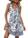 OFEEFAN Womens Summer Dresses 2025 Spring Fashion Sundresses Beach Vacation Clothes Cruise Outfits Floral 41 M