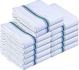 Utopia Towels Blue Dish Towels [12 Pack - 15 x 25 Inches] 100% Ring Spun Cotton Kitchen Towels, Highly Absorbent & Reusable Cleaning Bar and Tea Towels Set