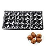 Polycarbonate Chocolate Mold DIY Candy Mould Clear Hard Plastic Bakeware Pastry Tools Small Easter Egg Smooth Surface (19272)