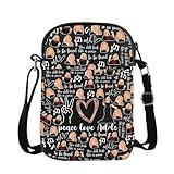 Female Singer Gift Peace Love Adele Crossbody Bag Gift Singer Fans Gift Songwriter Gift (BLK-love Adele CB)