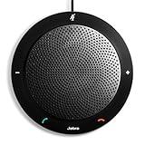 Jabra Speak 410 Corded Speakerphone for Softphones – Easy Setup, Portable USB Speaker for Holding Meetings Anywhere with Outstanding Sound Quality