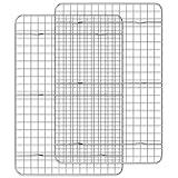 Cooling Rack for Baking 2-Pack, 15 x 10 Inches Baking Rack, Stainless Steel Wire Cookie Rack Fits Jelly Roll Sheet Pan, Oven Safe for Cooking, Roasting, Grilling