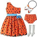 Baby Halloween Costumes Family 2024 Flintstones Bambam Mommy and Me Toddler Newborn Girls Kids Outfit,12-18 Months Orange