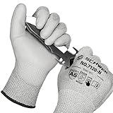 Schwer 3 Pairs ANSI A6 Cut Resistant Gloves CR7120 Cut Proof Work Gloves, Touchscreen, for Men and Women Used for Woodworking, Glass Cutting, Construction, Cargo Handling, Car Repair, L