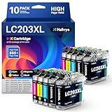 LC203XL Compatible Ink Cartridge Replacement for Brother LC203XL LC201 LC201XL High Yield Work with J480DW MFC-J680DW MFC-J880DW MFC-J885DW MFC-J4420DW (Black Cyan Magenta Yellow,10Pack)