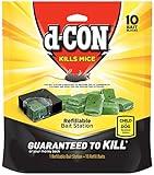 D-Con Refillable Corner Fit Mouse Poison Bait Station Refills, 10 Count