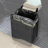 Ginsco Foldable Car Trash Can Large 3 Gallons, Hanging Car Garbage Can Large Capacity Water-Resistant Car Trash Bag, Leakproof Trash Bag for Car, Car Storage Bag for Camping, Car Interior Accessories