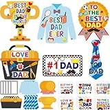 Father’s Day Craft Kits for Kids Make Your Own Fathers Day Art Crafts for Party Favor Game Classroom Home Activities 30 Pack