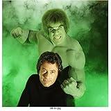 Bill Bixby 8 Inch x 10 Inch Photograph The Incredible Hulk (TV Show 1978-1982) Smiling w/Hulk Behind Him in Green Mist kn