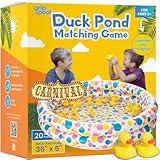 Duck Pond Matching Carnival Game, Easter Gift Outdoor Games for Kids Birthday Party Fun Activities Gift for Kids 3 4 5 6 7 8 - Outdoor Water Toy for Backyard, Beach - Memory Game, Summer Outside Toys
