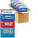 Nabisco Cookies Variety Pack, OREO, Nutter Butter, CHIPS AHOY!, 48 Snack Packs (4 Cookies Per Pack, 4 Boxes)