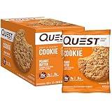 Quest Nutrition Peanut Butter Protein Cookie, 1g Sugar, 15g Protein, 5g Net Carbs, 12 Count