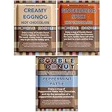 Double Donut Holiday Hot Chocolate Packets Variety Pack, 32 Count Seasonal Flavored Hot Cocoa Packets Includes Creamy Eggnog, Gingerbread Spice, Peppermint Patty & Pumpkin Spice