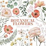 Red Robin 2025 Botanical Flowers Monthly Wall Calendar | 12" x 24" Open | Premium Thick & Sturdy Paper | Hangable 12 Month Calendar | Plastic Free | 4 Month Transition Page for 2024