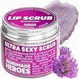 Handmade Heroes Bakuchiol Lip Scrub 1 fl oz Deep Conditioning Lip Plumper Helps Reduce Fine Lines and Wrinkles Appearance 100% Cruelty Free Vegan Lip Care for Luscious Lips