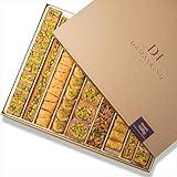 Damaskino Home Assorted Baklava Gift Box 2.2lbs – 92 Pieces of Turkish Baklava Pistachio & Kunefe Pastries – Authentic Middle Eastern Sweets Made with Phyllo Dough and Katafi Shredded Pastry