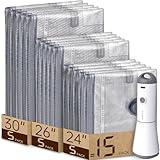 Vacbird Vacuum Bags for Travel with Rechargeable air Pump, 15 Pack Carry-on Size Compression Packing Bags for Luggage and Suitcase, Space Saver for Clothes and Clothing Travel