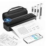 TATTMUSE 2025 Portable Printers Wireless for Travel, Inkless Thermal Printer Support 8.5" x 11"& A4, Mobile Printers with Carry Case, Bluetooth Portable Printer for Office,Travel,School,Car,Home,Black