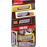 SNICKERS Original, Peanut Butter & Almond Fun Size Milk Chocolate Candy Bars Variety Assortment, Party Size, 24.02 Oz Bulk Bag